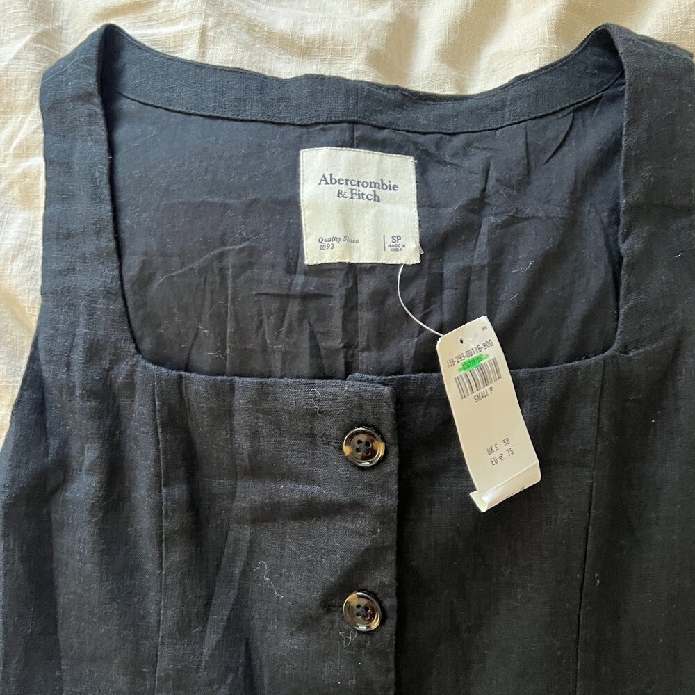 Abercrombie & Fitch Black Button-Front Mini Dress - Picture 4 of 4